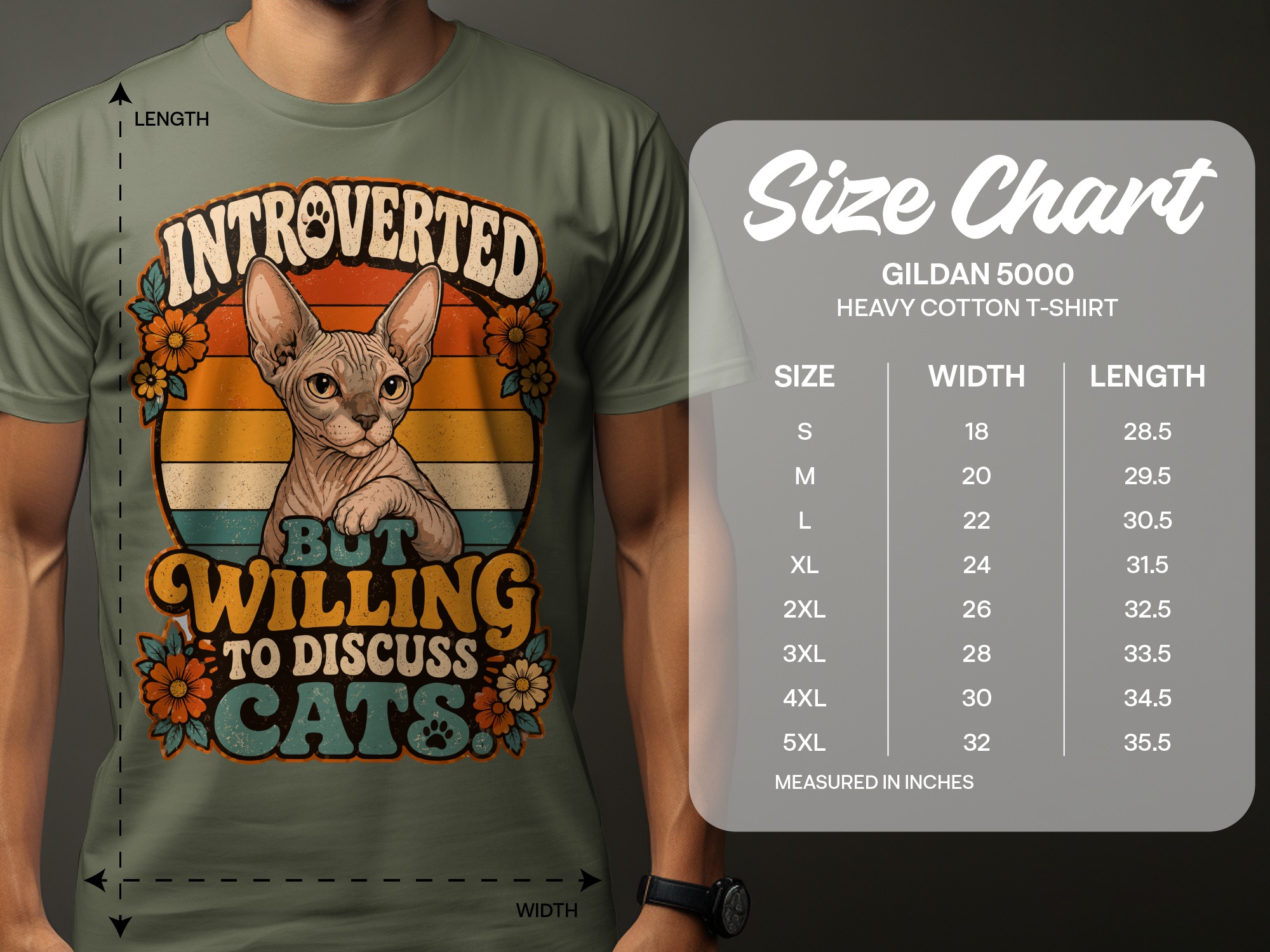 Introverted But Willing To Discuss Cats Shirt, Sphynx Cat Lover Tee, Retro Funny Feline T-Shirt, Vintage Pet Owner Gift - Image 12