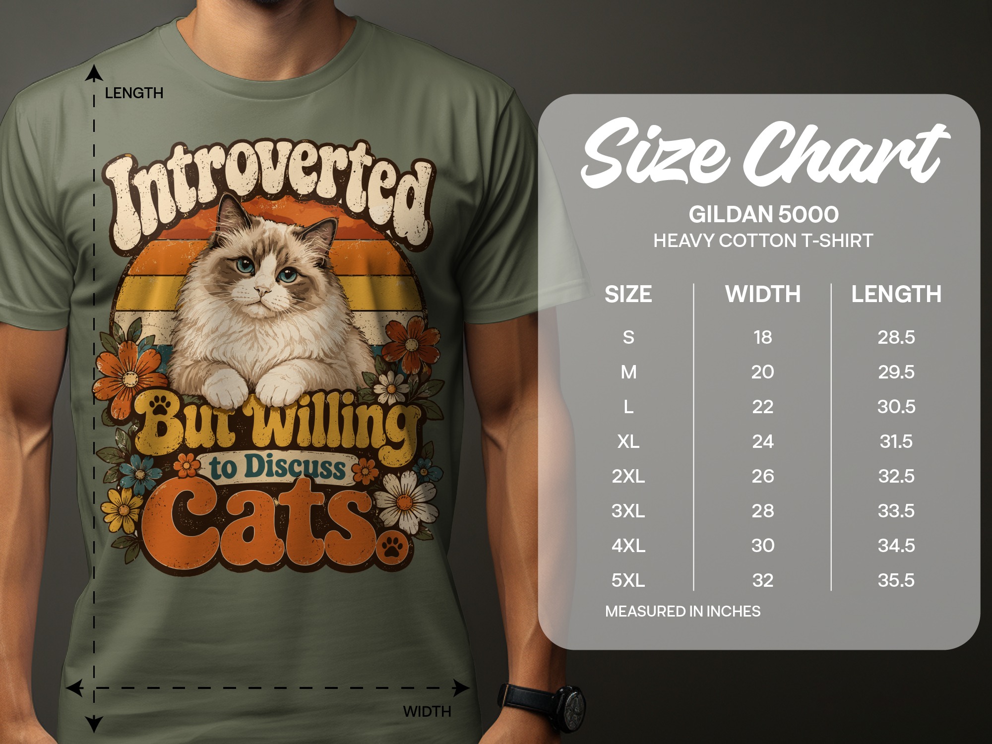 Introverted But Willing to Discuss Cats T-Shirt, Funny Introvert Cat Lover Tee, Vintage Retro 70s Style Fluffy Cat Shirt, Groovy Pet Owner - Image 13
