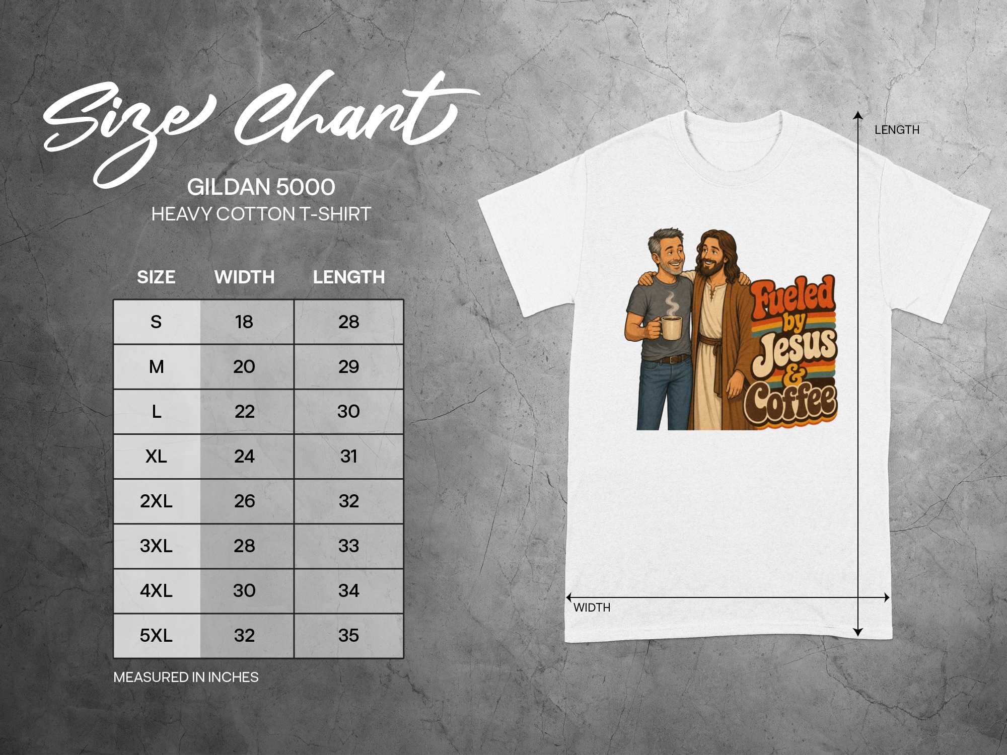 Fueled by Jesus & Coffee T-Shirt | Retro Christian Faith Tee Vintage Jesus Lover Gift for Him Her Spiritual Coffee Lover Apparel - Image 17