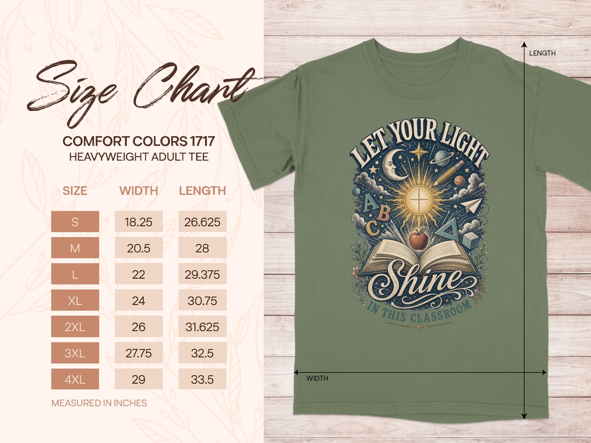 Let Your Light Shine In This Classroom Shirt, Teacher Appreciation Tee, Back To School Gift For Educators, Inspirational Book Apple Pencil - Image 14