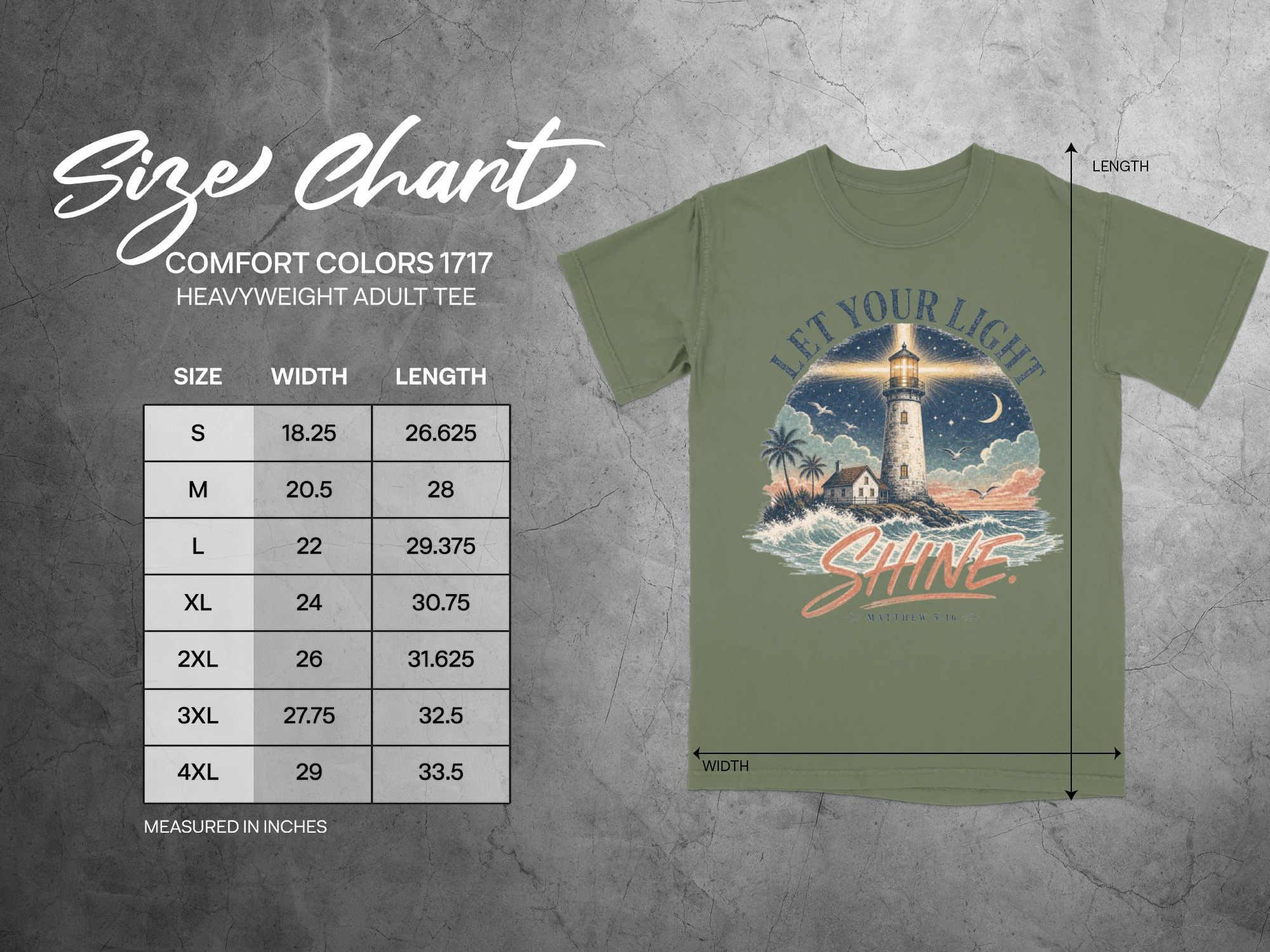 Let Your Light Shine Matthew 5:16 T-Shirt | Christian Lighthouse Verse Tee, Spiritual Faith Gift, Inspirational Apparel - Image 12