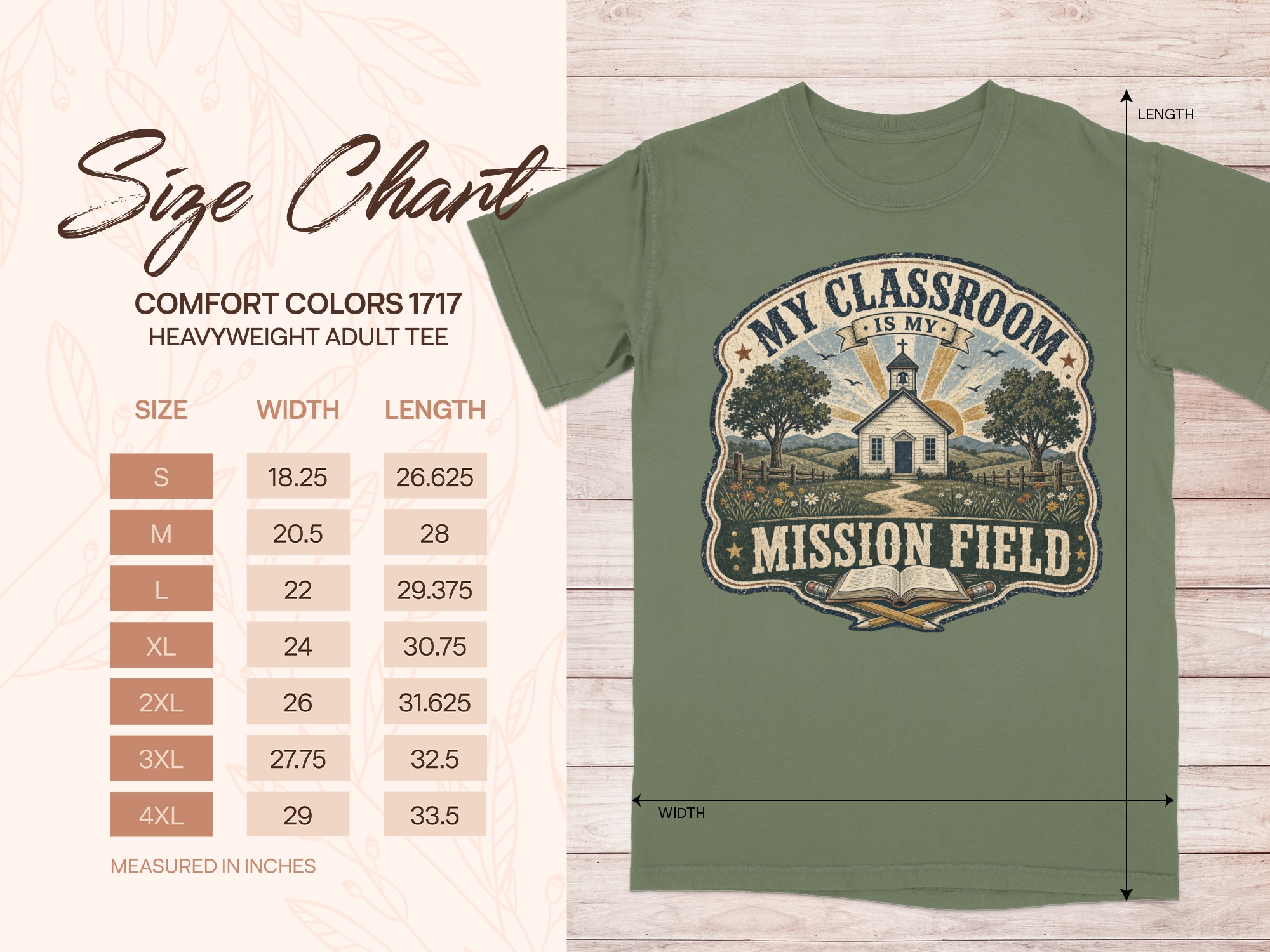 Vintage Classroom Mission Field Teacher T-Shirt, Christian Educator Gift, Schoolhouse Faith Driven Tee, Teacher Appreciation Shirt - Image 14
