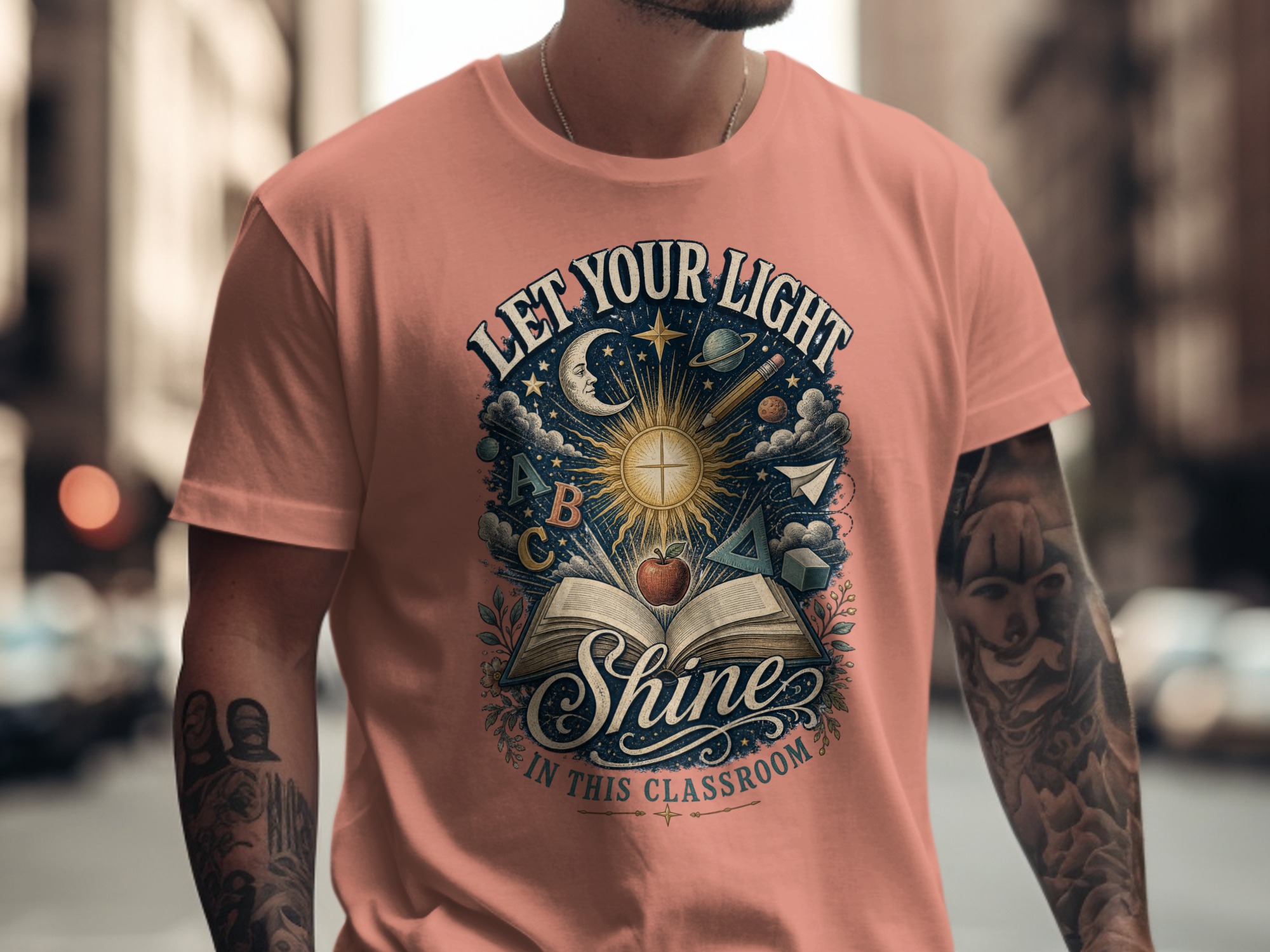 Let Your Light Shine In This Classroom Shirt, Teacher Appreciation Tee, Back To School Gift For Educators, Inspirational Book Apple Pencil - Image 13